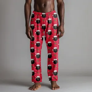 Santa Claus Is A Black Man Men's Coral Fleece Pajama Pants