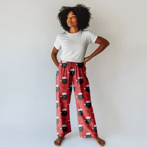 Santa Claus Is A Black Man Women's Coral Fleece Pajama Pants