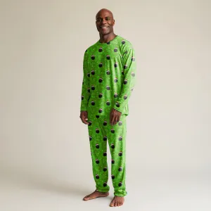 Santa's Heartstrings (Green)   Men's Pajama Set