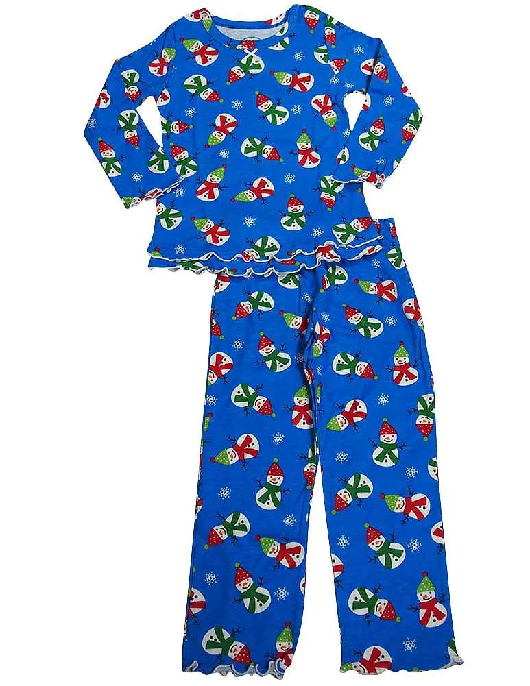 Sara's Prints Girls 2 Piece Long Sleeve Sleepwear Pajama Set - Flame Resistant, 20009