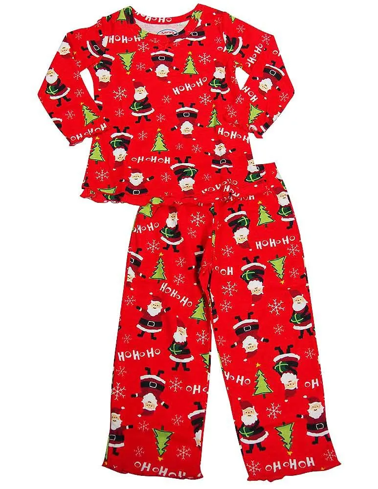 Sara's Prints Girls 2 Piece Long Sleeve Sleepwear Pajama Set - Flame Resistant, 20009