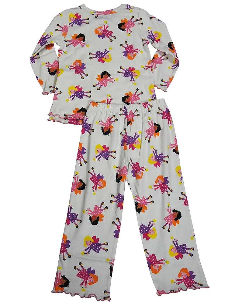 Sara's Prints Girls 2 Piece Long Sleeve Sleepwear Pajama Set - Flame Resistant, 20009