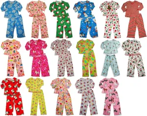 Sara's Prints Girls 2 Piece Long Sleeve Sleepwear Pajama Set - Flame Resistant, 20009