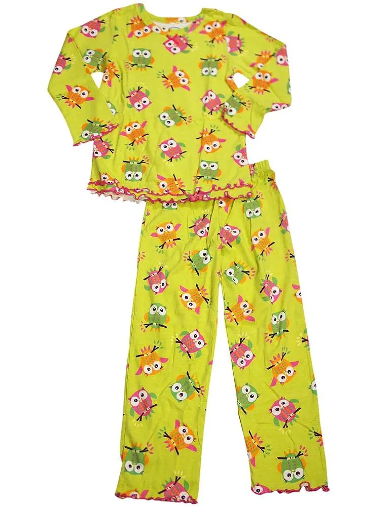 Sara's Prints Girls 2 Piece Long Sleeve Sleepwear Pajama Set - Flame Resistant, 20009