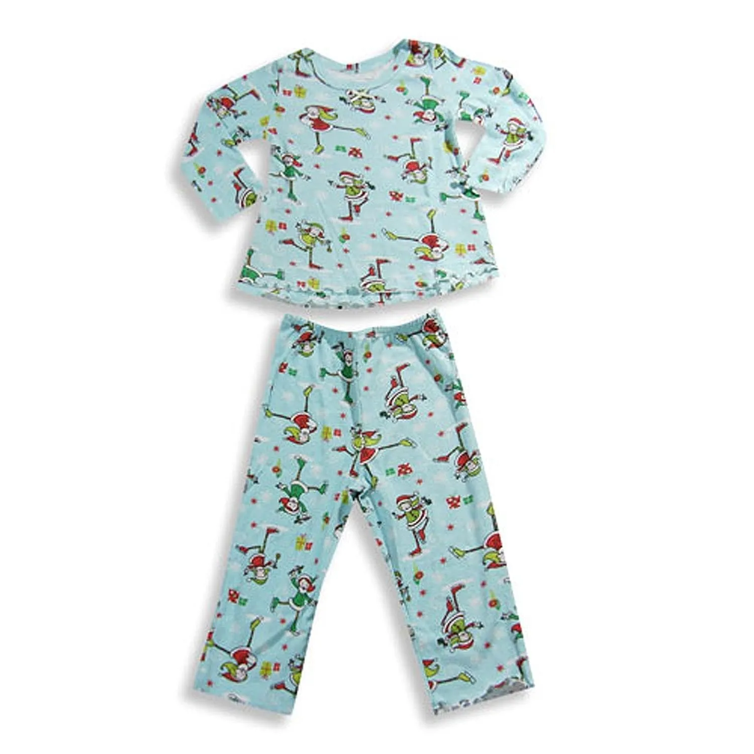 Sara's Prints Girls Long Sleeve Pajamas