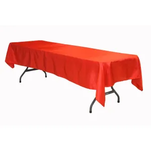 Satin Rectangular 60"x120" Tablecloth - Red