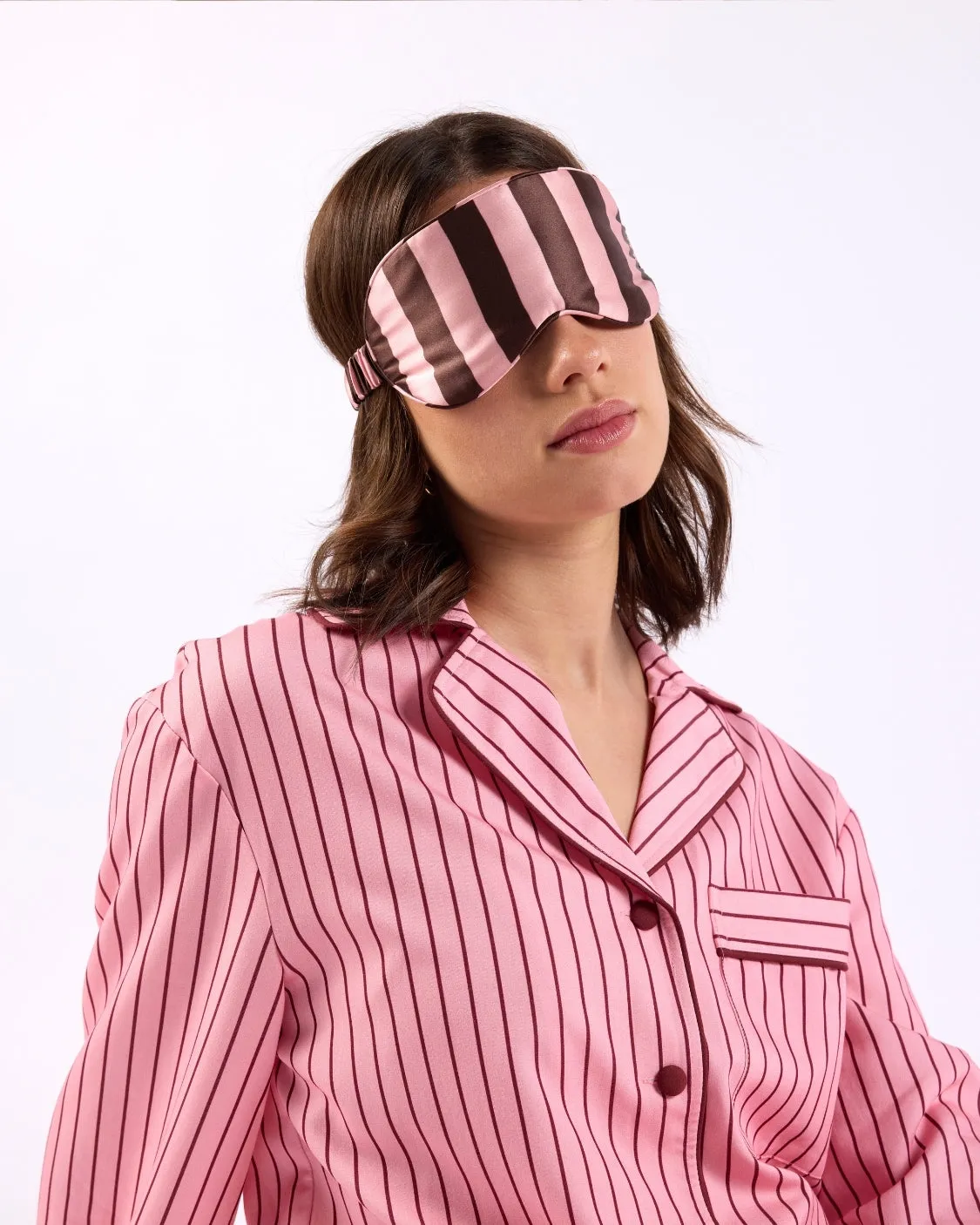 Silk Eyemask - Rocky Road Stripes