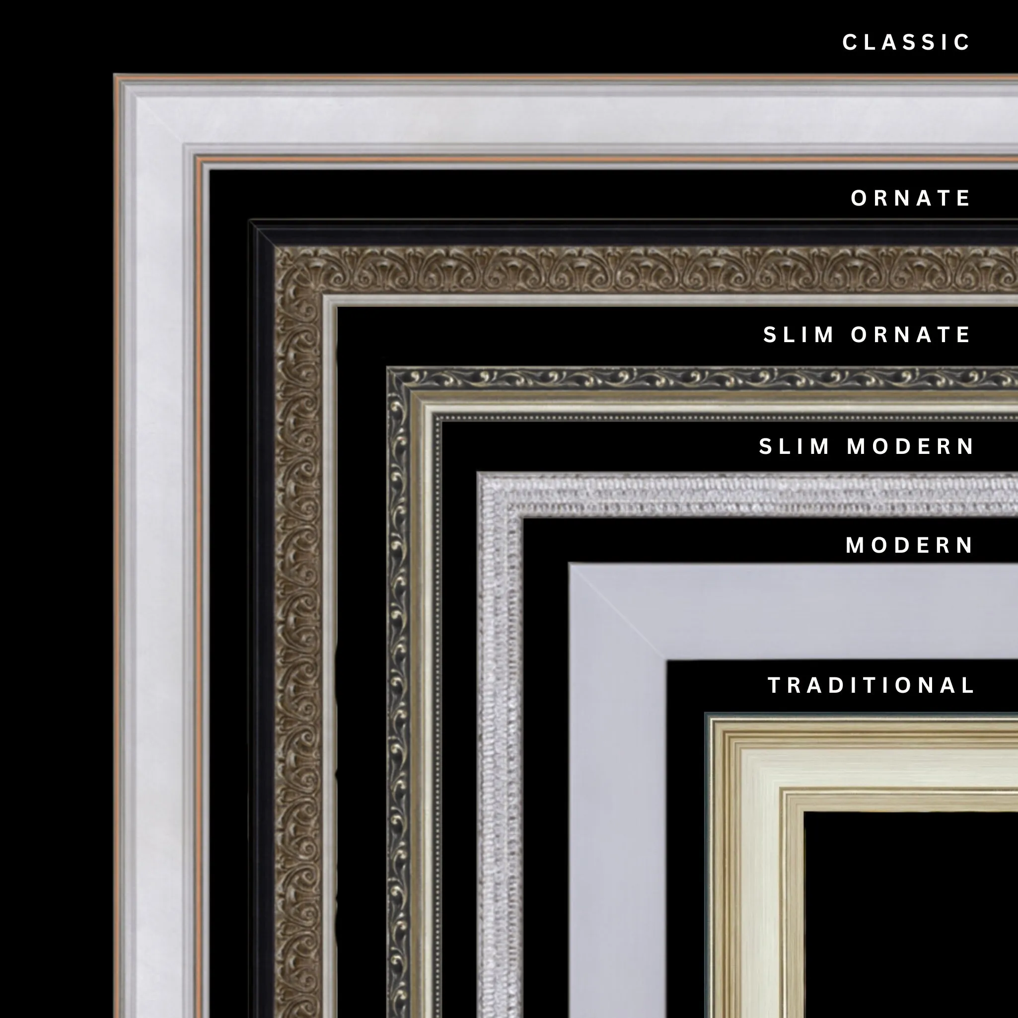 Silver 33x13 Picture Frame Ornate Traditional Classic Antique