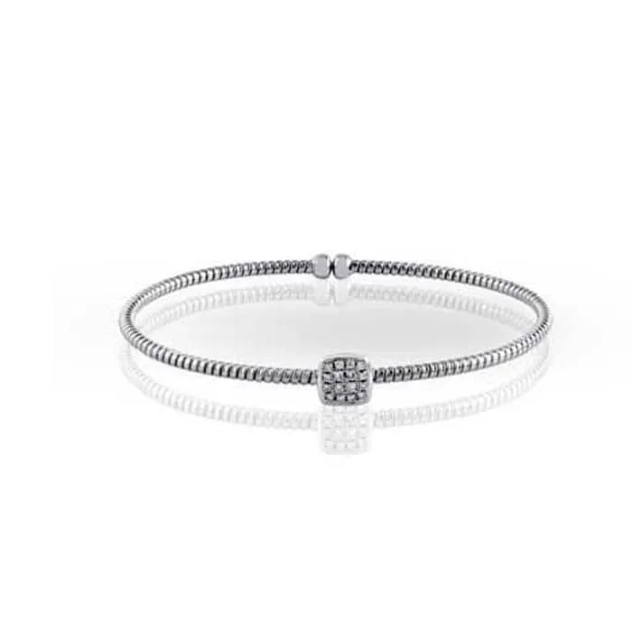 Simon G. Flexible Diamond Cuff Bracelet in 18K White Gold