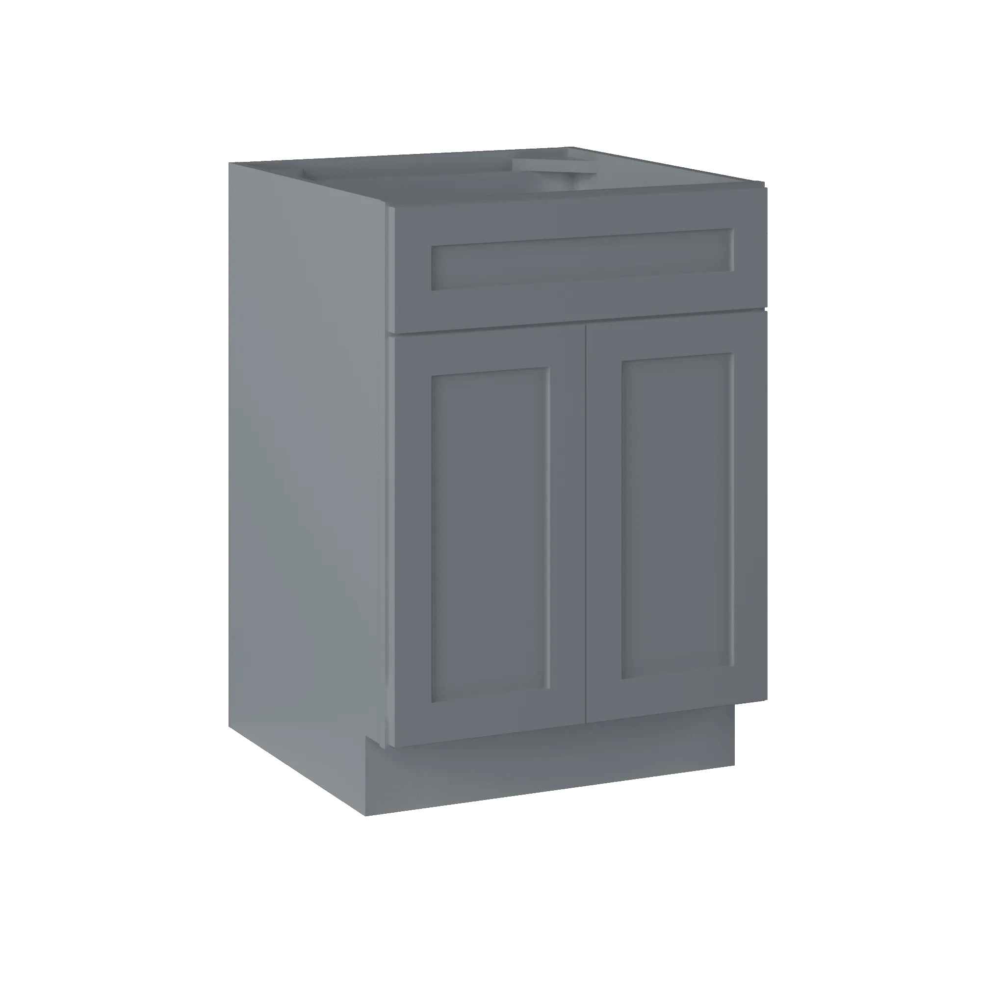 Sink Base Kitchen Cabinet SB24 Colonial Gray LessCare 24 in. width 34.5 in. height 24 in. depth