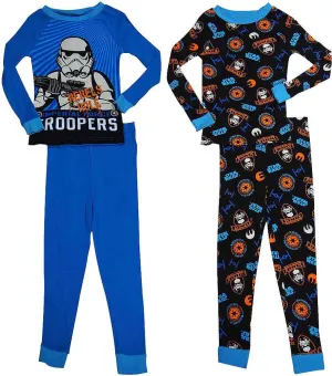 Star Wars Imperial Force Size 4 Boys Long Sleeve Cotton Sleepwear Pajama Set, 37759