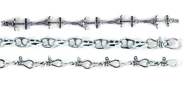 Sterling Silver Nautical Link Bracelets