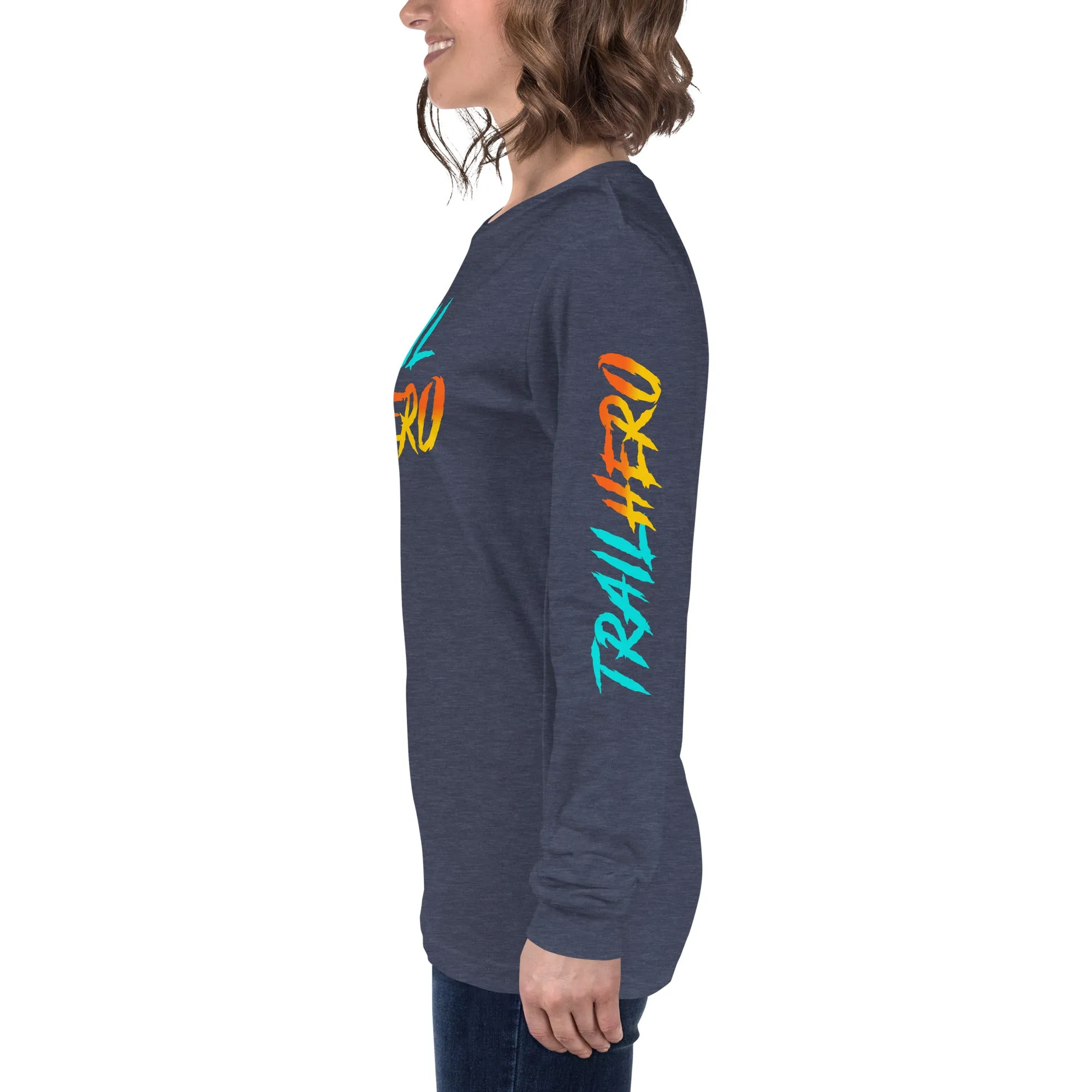 Trail Hero - Unisex - 100% Cotton Long Sleeve Tee - 80s Throw Back - 8 Colors