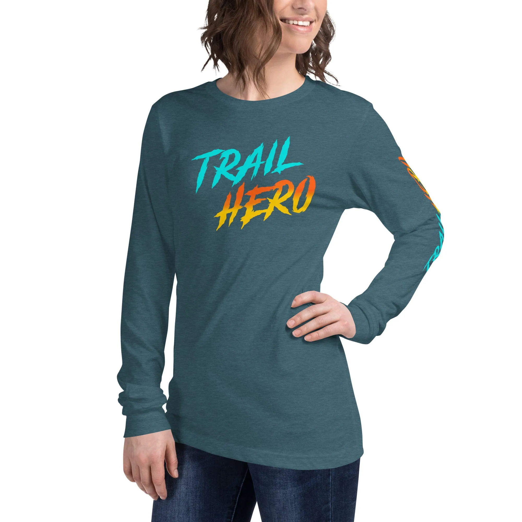 Trail Hero - Unisex - 100% Cotton Long Sleeve Tee - 80s Throw Back - 8 Colors