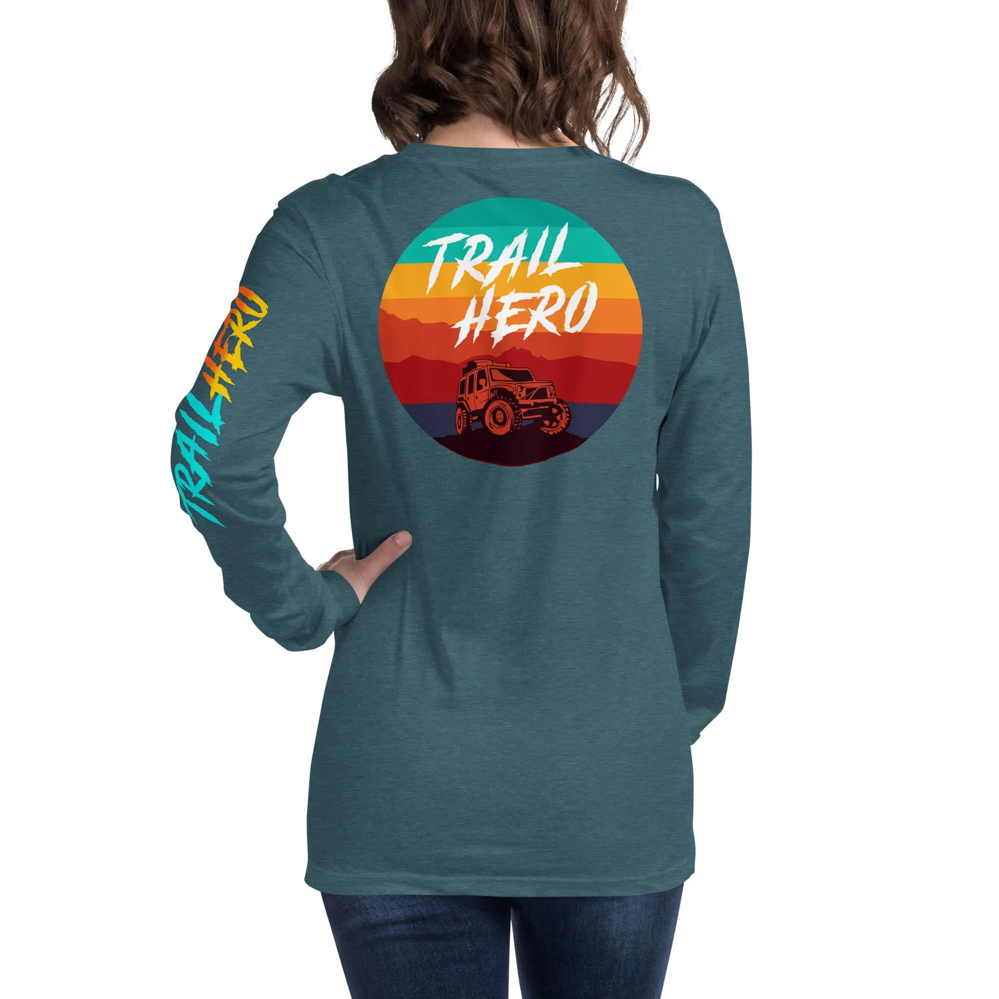 Trail Hero - Unisex - 100% Cotton Long Sleeve Tee - 80s Throw Back - 8 Colors