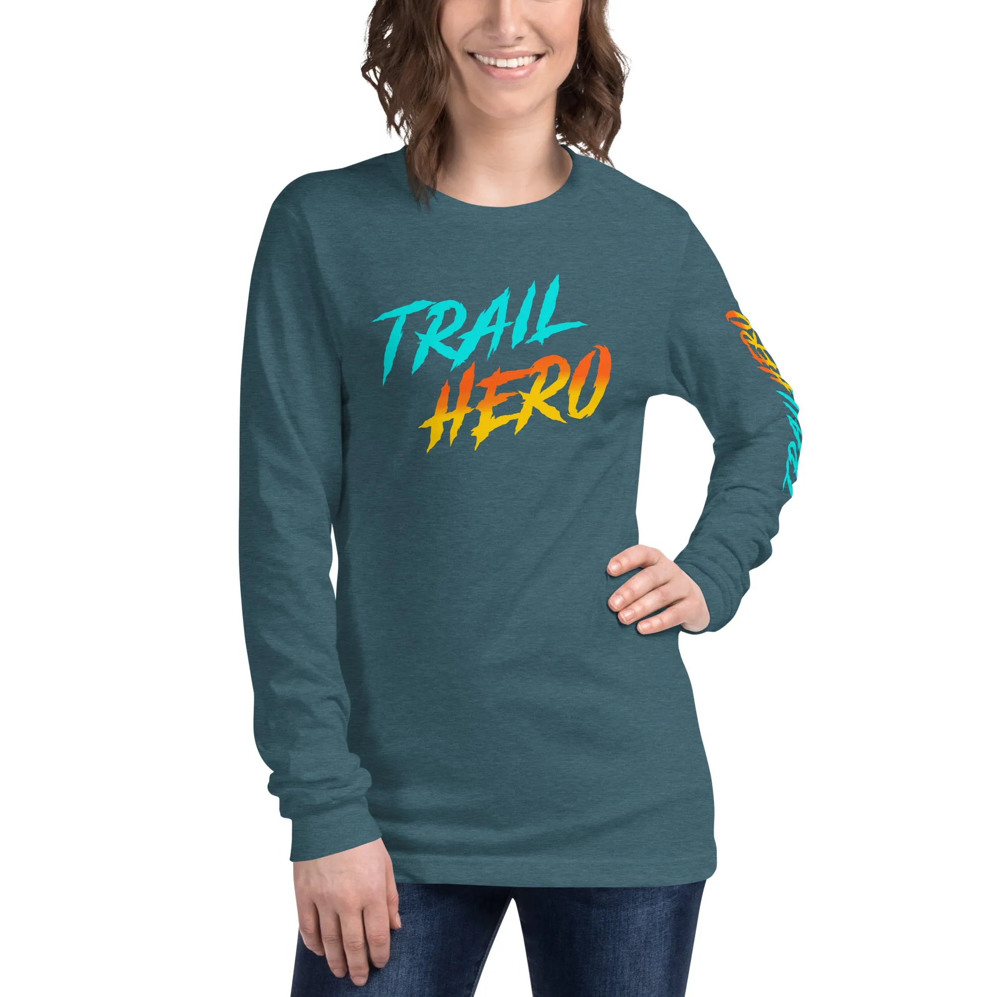 Trail Hero - Unisex - 100% Cotton Long Sleeve Tee - 80s Throw Back - 8 Colors