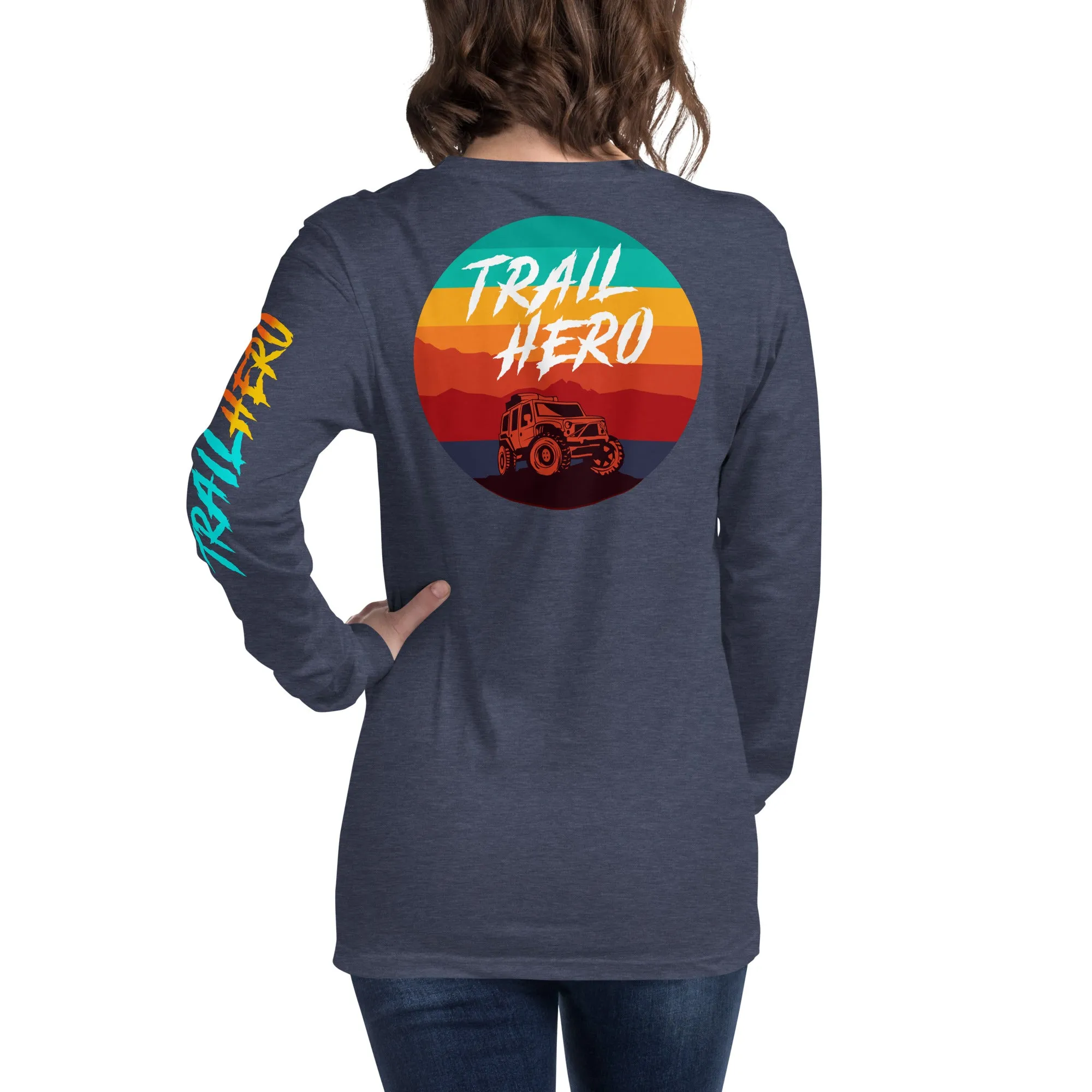 Trail Hero - Unisex - 100% Cotton Long Sleeve Tee - 80s Throw Back - 8 Colors