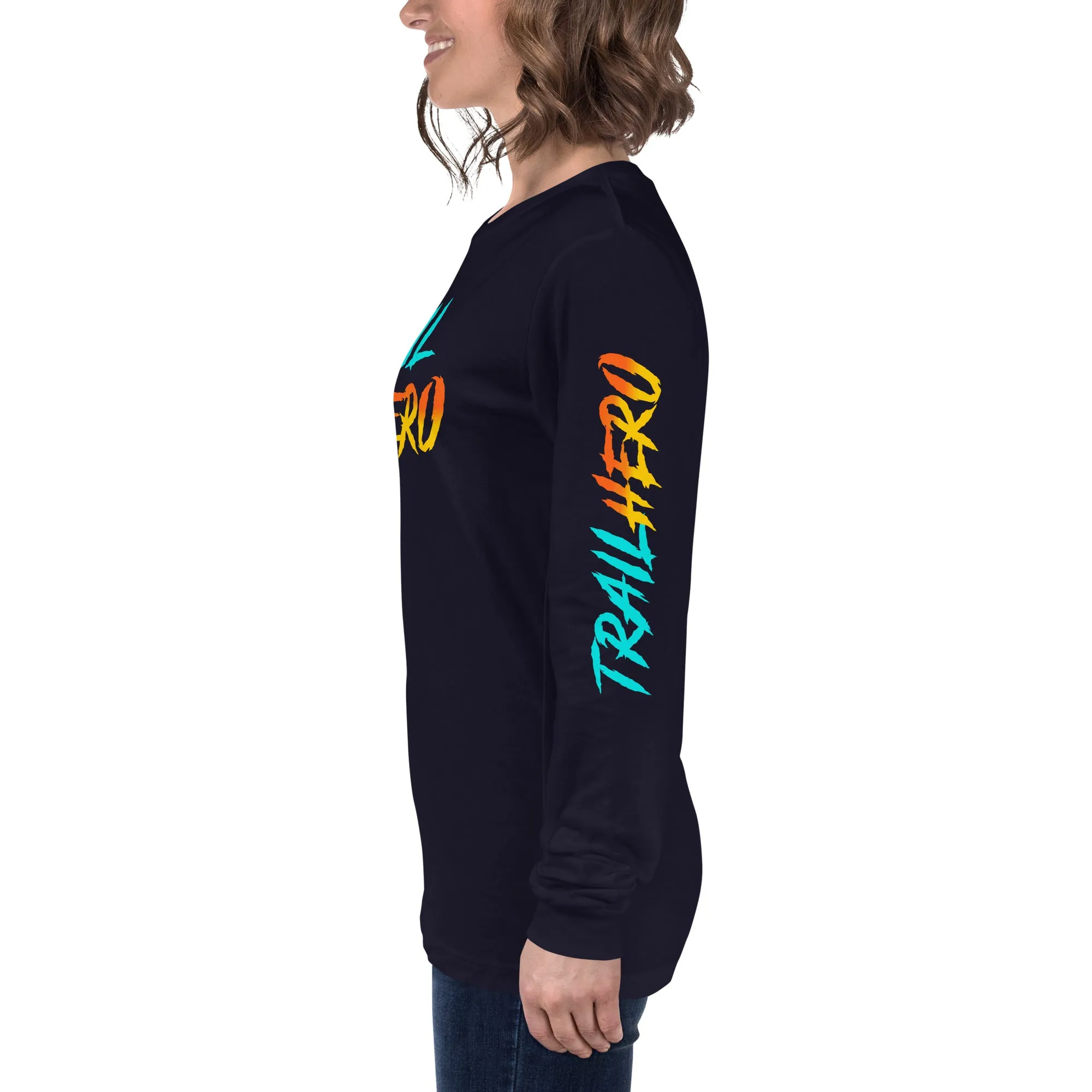 Trail Hero - Unisex - 100% Cotton Long Sleeve Tee - 80s Throw Back - 8 Colors