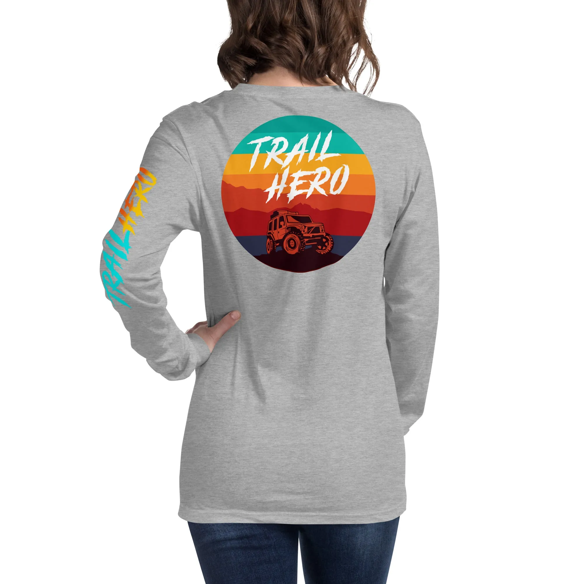 Trail Hero - Unisex - 100% Cotton Long Sleeve Tee - 80s Throw Back - 8 Colors