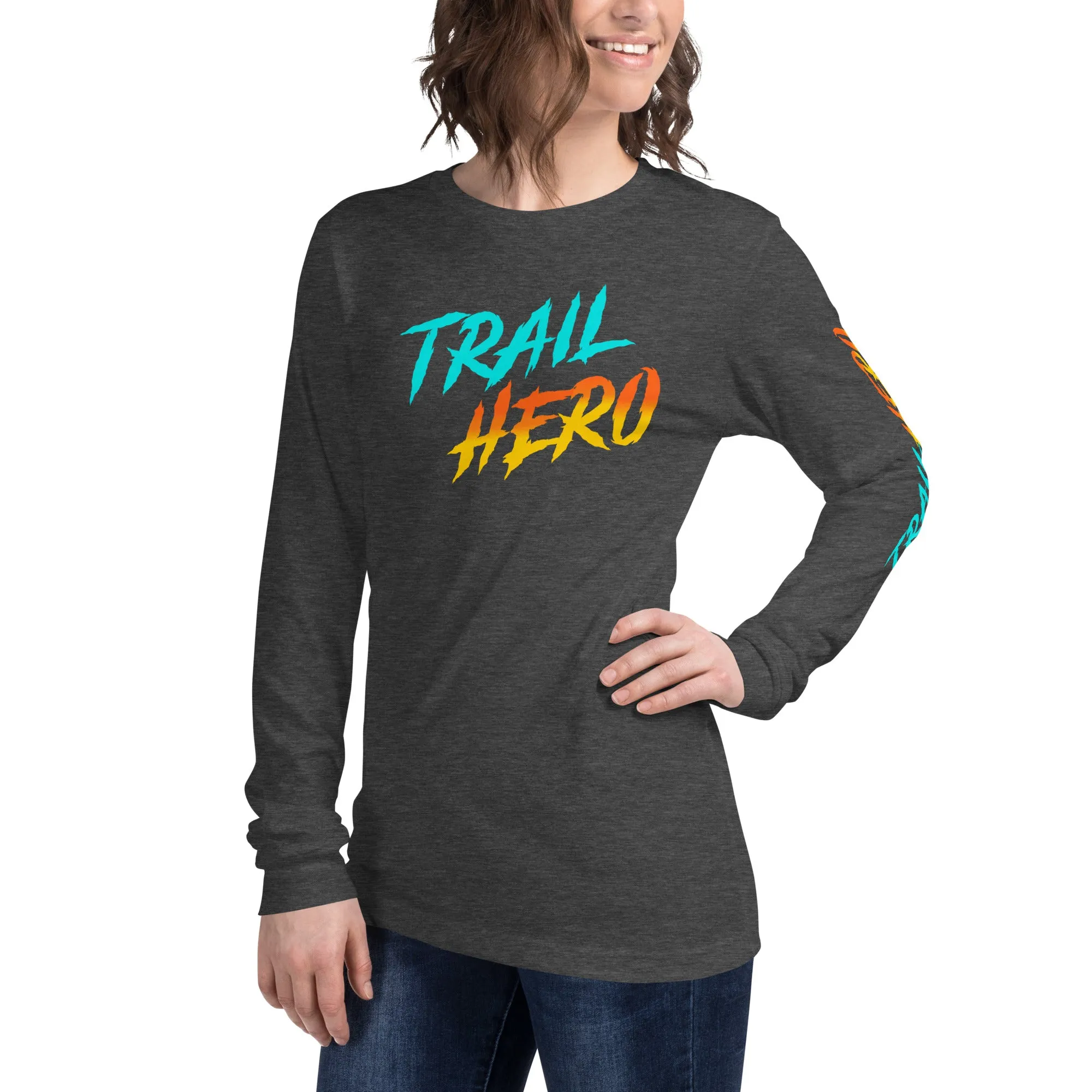 Trail Hero - Unisex - 100% Cotton Long Sleeve Tee - 80s Throw Back - 8 Colors