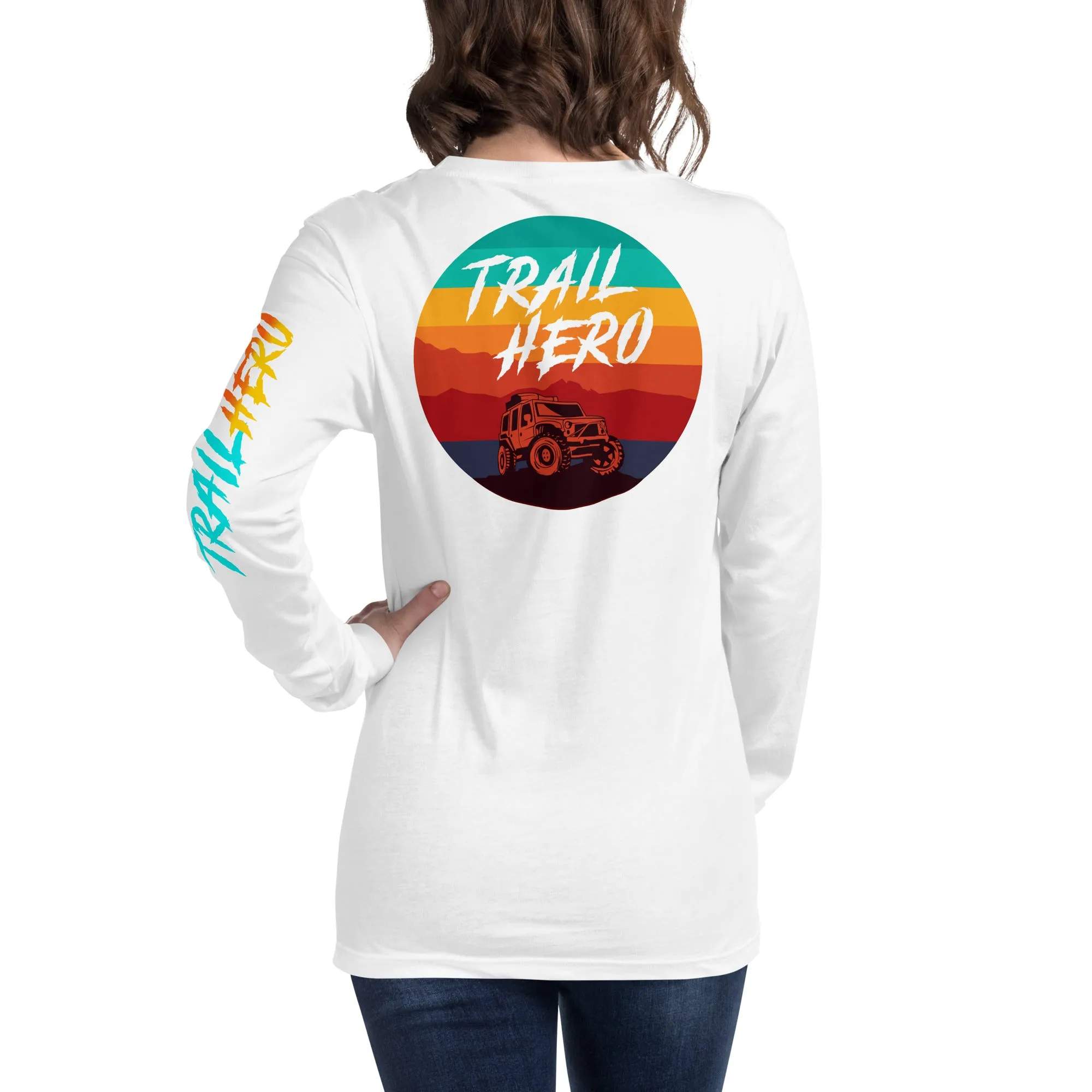 Trail Hero - Unisex - 100% Cotton Long Sleeve Tee - 80s Throw Back - 8 Colors