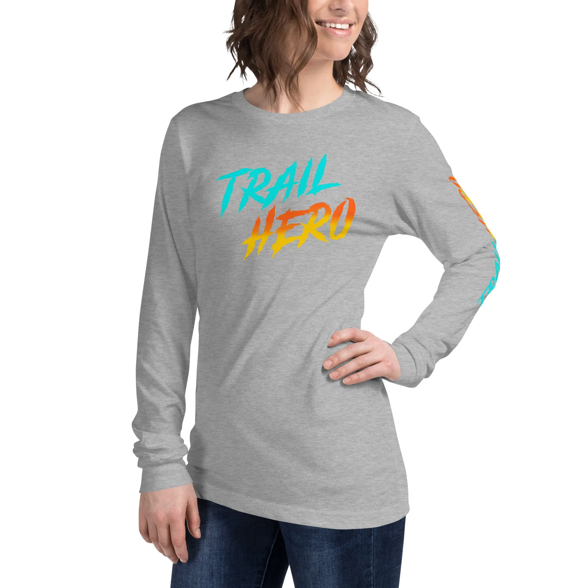 Trail Hero - Unisex - 100% Cotton Long Sleeve Tee - 80s Throw Back - 8 Colors