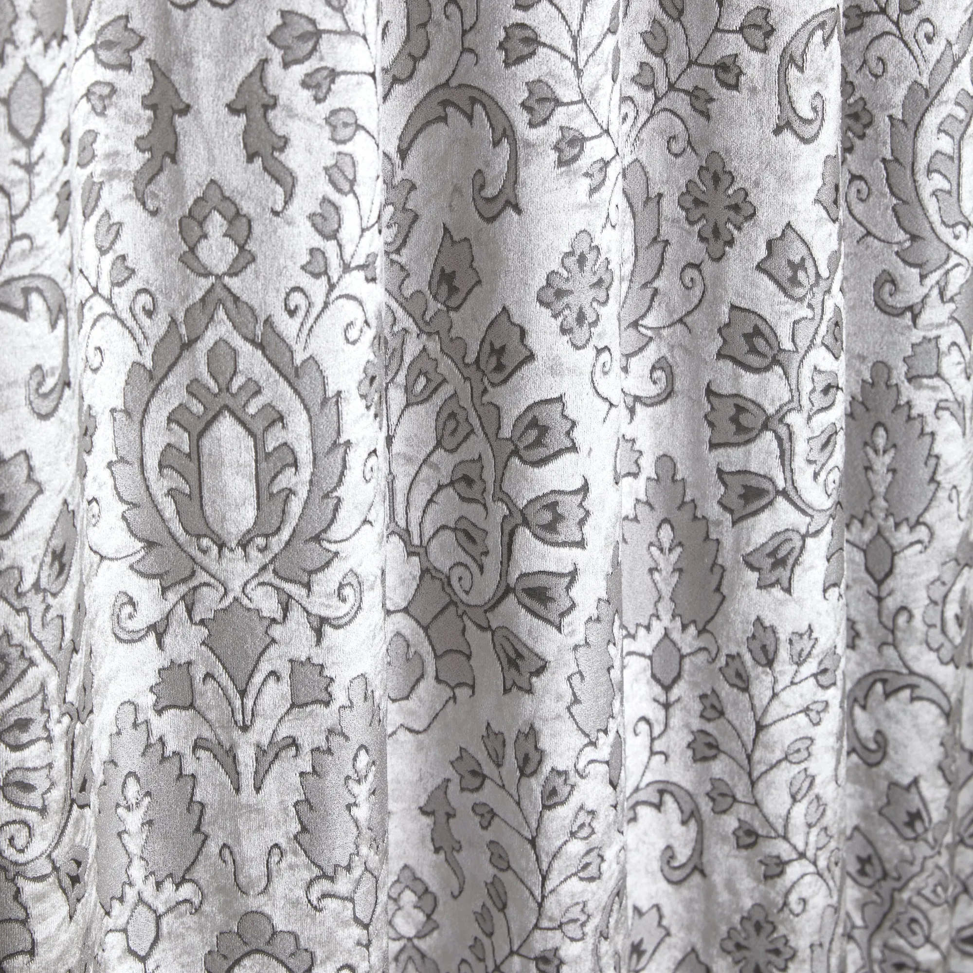 Trinity Pair of Pencil Pleat Curtains by Curtina in Silver