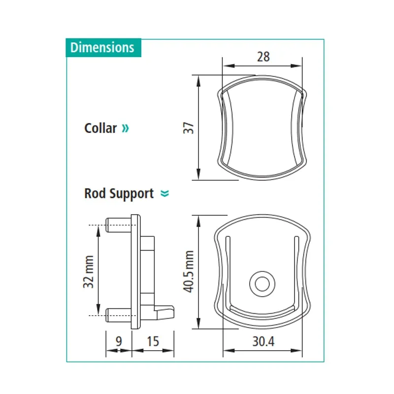 TUBE435-MB - Signature Mounting Flange, Matte Black