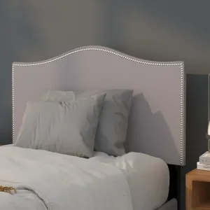 Twin Headboard-Gray Fabric HG-HB1707-T-LG-GG