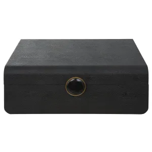 Uttermost Lalique Black Shagreen Box