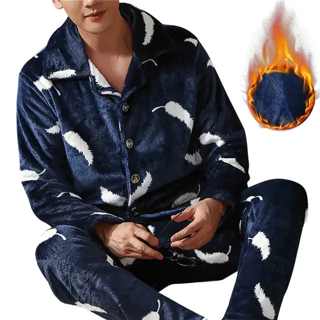 Warm Flannel Pajamas Sets