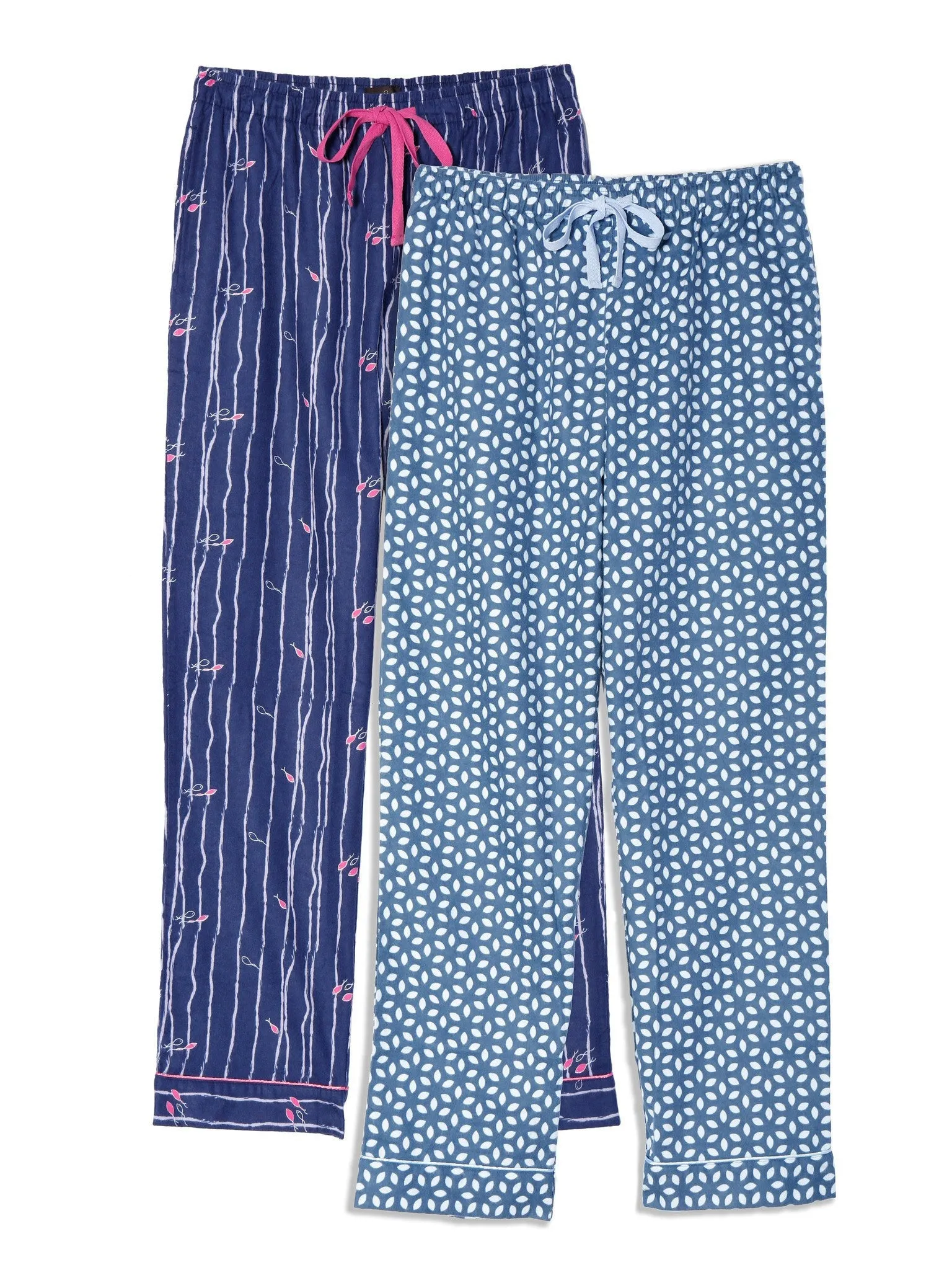 Women's Cotton Flannel Lounge Pants (2 Pack) - Relaxed Fit