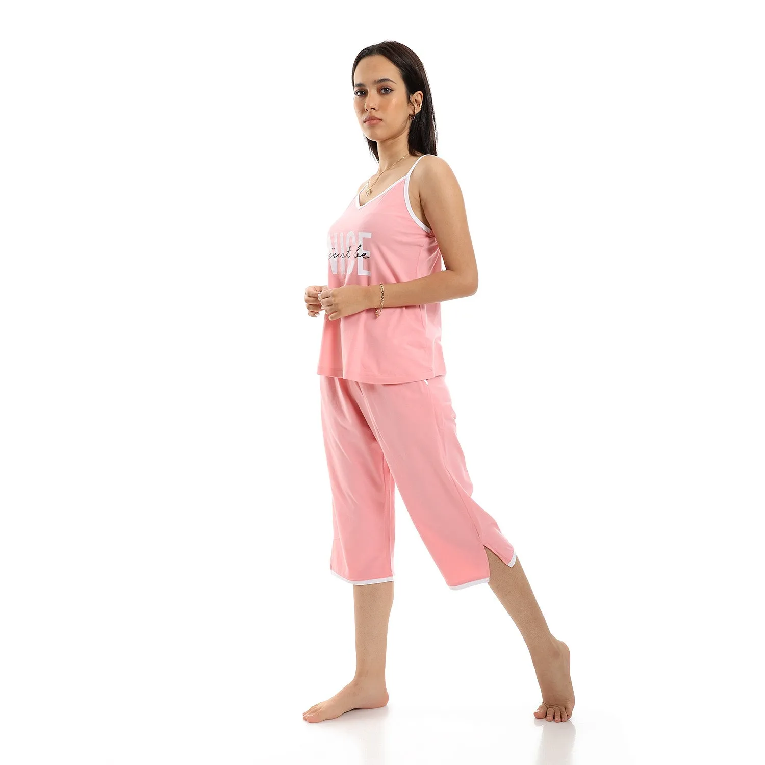 Women's Pajama Sleeveless and Pentacourt - Pink