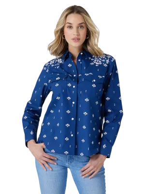 Wrangler Women's Retro Americana Bandana Snap Shirt